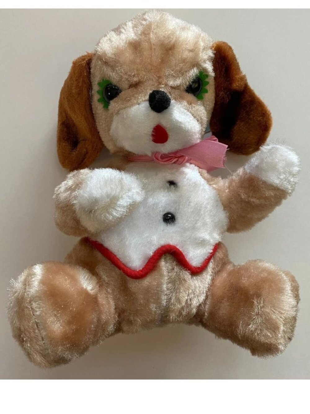 Beauty toys Plush Dog Puppy Doll Chenille Made in Hong Kong RARE Plushie